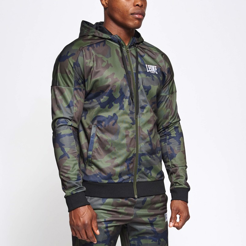 LEONE CAMO HOODED SWEATSHIRT-GREEN